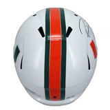 Ray Lewis Autographed Miami Hurricanes Speed Full Size Helmet Beckett Witnessed