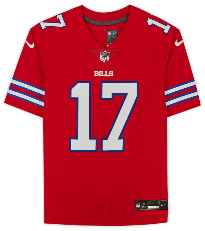 Josh Allen Autographed Buffalo Bills Red Nike F.U.S.E. Limited Jersey Beckett Witnessed