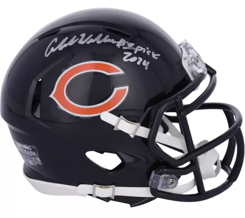 Caleb Williams Autographed/Inscribed "#1 Pick 2024" Chicago Bears Speed Mini Helmet Fanatics