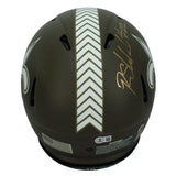 Rashid Shaheed Autographed (in Gold) New Orleans Saints 2022 Salute to Service Speed Authentic Helmet Beckett Witnessed