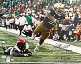 Kyren Williams Autographed/Inscribed "GO IRISH!" Notre Dame Fighting Irish "Diving TD" 16" x 20" Photograph LE 23 GDL & Beckett Witnessed