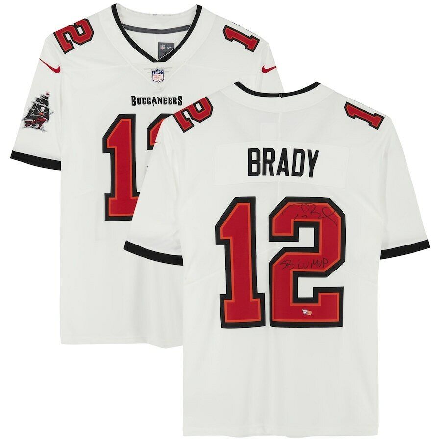 Tom Brady Autographed/Inscribed "SB LV MVP" Tampa Bay Buccaneers Nike White Limited Jersey Fanatics