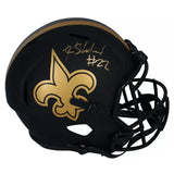 Rashid Shaheed Autographed New Orleans Saints Eclipse Speed Full Size Helmet Beckett Witnessed