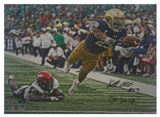 Kyren Williams Autographed/Inscribed "GO IRISH!" Notre Dame Fighting Irish "Diving TD" 16" x 20" Photograph LE 23/23 GDL & Beckett Witnessed