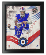 Josh Allen Framed Buffalo Bills Version 2 15" x 17" Game Used Football Collage LE 1/50