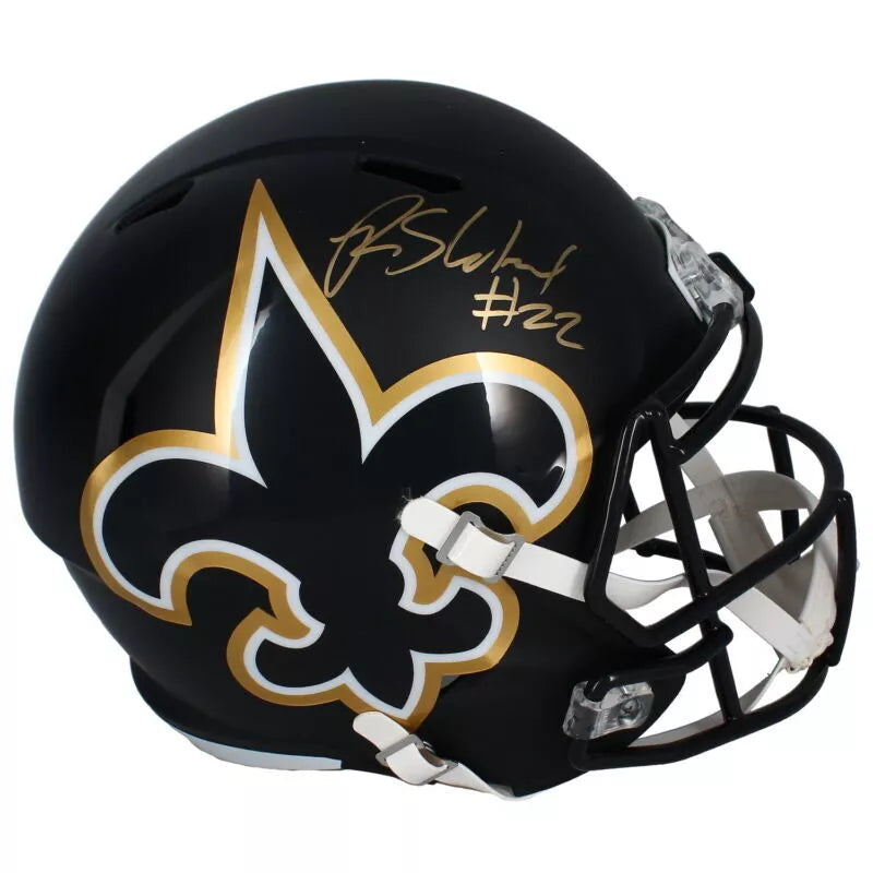 Rashid Shaheed Autographed New Orleans Saints Speed AMP Full Size Helmet Beckett Witnessed