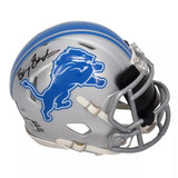 Barry Sanders Autographed Detroit Lions Speed Mini Helmet w/Visor Beckett Witnessed