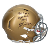 Kyren Williams Autographed/Inscribed "Play Like a Champion Today" Notre Dame Fighting Irish Speed Authentic Helmet LE 23/23 GDL & Beckett Witnessed