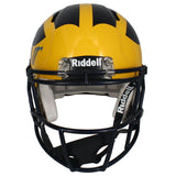 J.J. McCarthy Autographed Michigan Wolverines 2023 National Champs Logo Speed Authentic Helmet Beckett Witnessed