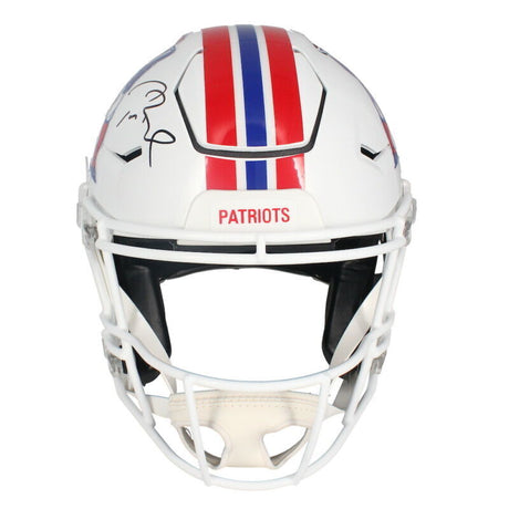 Tom Brady Autographed New England Patriots 1982-89 Throwback Speed Flex Authentic Helmet Fanatics