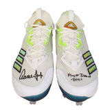 Aaron Judge Autograped/Inscribed "Player Issued 2021" Adidas White/Green Player Issued Cleats Fanatics