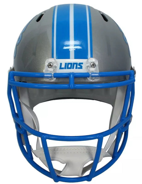 Jahmyr Gibbs Autographed Detroit Lions Silver 2024 Alternate Speed Full Size Helmet Fanatics