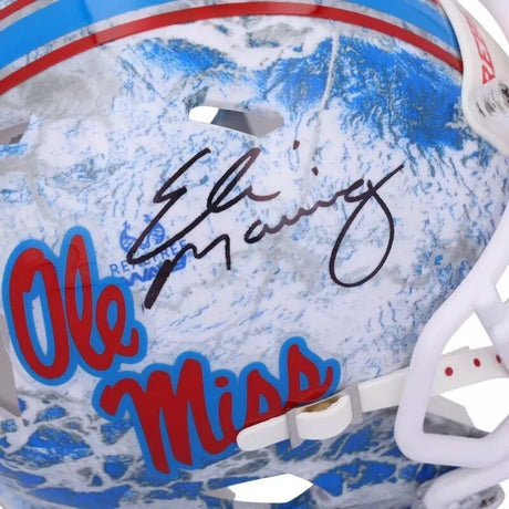 Eli Manning Autographed Ole Miss Rebels Real Tree Camo Speed Mini Helmet Fanatics