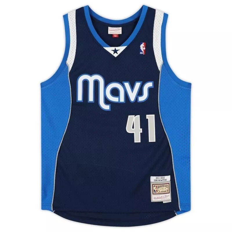 Dirk Nowitzki Autographed Dallas Mavericks Blue Mitchell & Ness 2010-11 Swingman Jersey Fanatics