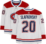 JURAJ SLAFKOVSKY Autographed Montreal Canadiens White Adidas Jersey FANATICS