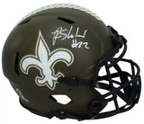 Rashid Shaheed Autographed (in White) New Orleans Saints 2022 Salute to Service Speed Authentic Helmet Beckett Witnessed