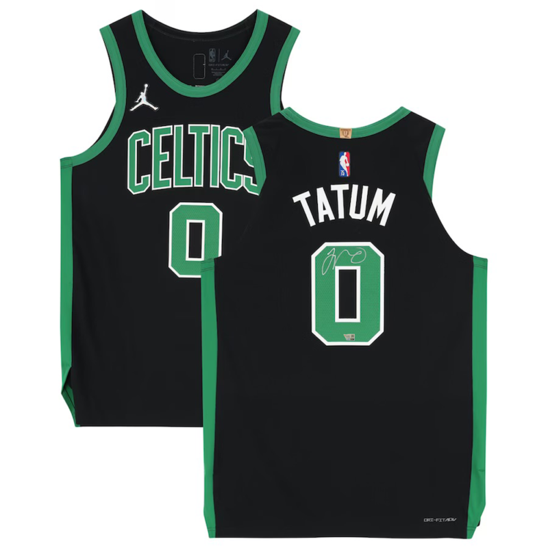 Jayson Tatum Autographed Boston Celtics Black Jordan Brand 2022-23 NBA 75th Anniversary Diamond Edition Authentic Jersey Fanatics