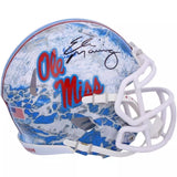 Eli Manning Autographed Ole Miss Rebels Real Tree Camo Speed Mini Helmet Fanatics