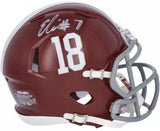 Eli Ricks Autographed Alabama Crimson Tide Speed Mini Helmet Fanatics