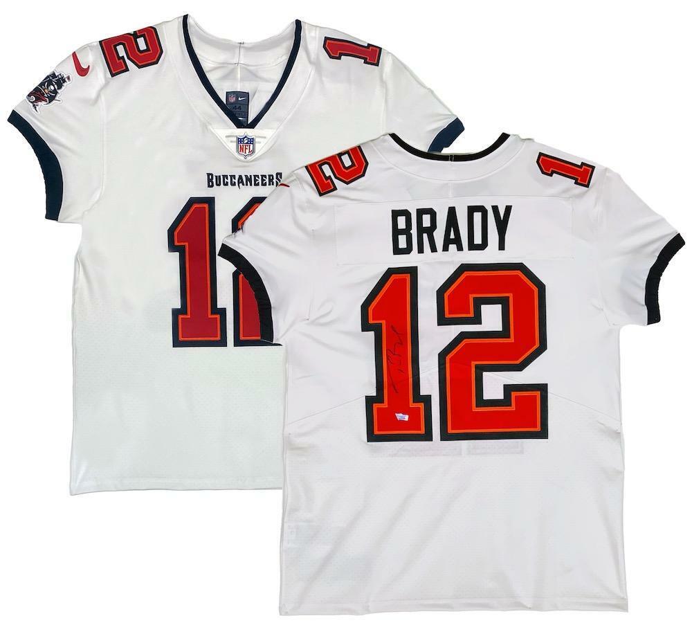 Tom Brady Autographed Tampa Bay Buccaneers White Nike Elite Jersey Fanatics