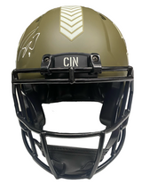 JOE BURROW Autographed Cincinnati Bengals 2022 Salute to Service Speed Authentic Helmet FANATICS