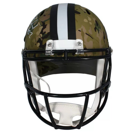 Rashid Shaheed Autographed New Orleans Saints Speed CAMO Full Size Helmet Beckett Witnessed