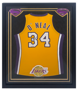 Shaquille O'Neal Autographed Los Angeles Lakers Custom FramedGold Mitchell & Ness Authentic Jersey with 2001 NBA Finals Patch Fanatics