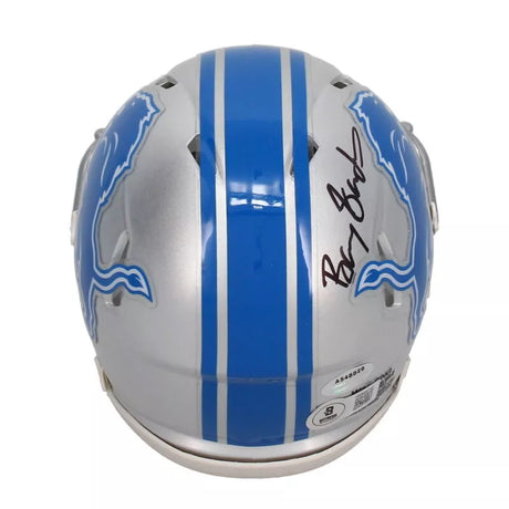 Barry Sanders Autographed Detroit Lions Speed Mini Helmet w/Visor Beckett Witnessed