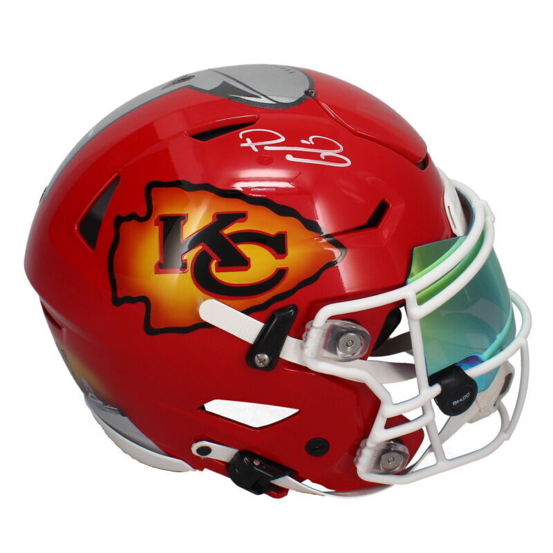 Patrick Mahomes Autographed Kansas City Chiefs 2x SB Champs FSM Custom Painted Speedflex Authentic Helmet Beckett Witnessed