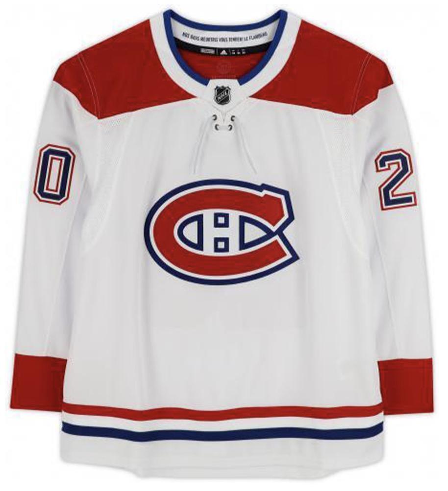 JURAJ SLAFKOVSKY Autographed Montreal Canadiens White Adidas Jersey FANATICS