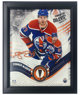 Connor McDavid Framed Edmonton Oilers Blue Jersey 15 " x 17 " Game Used Puck Collage LE 50