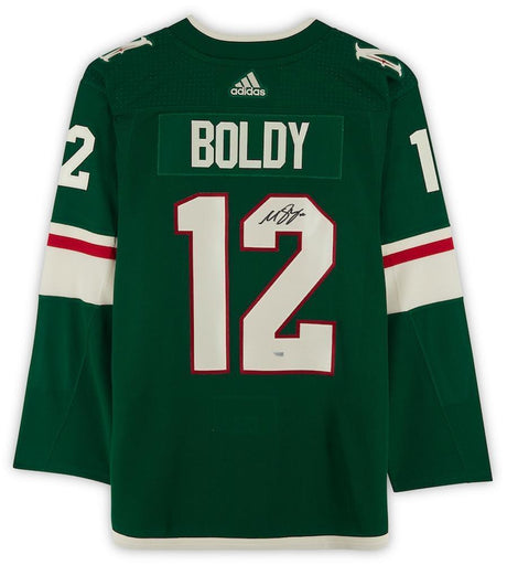 MATTHEW BOLDY Autographed Minnesota Wild Green Adidas Jersey FANATICS