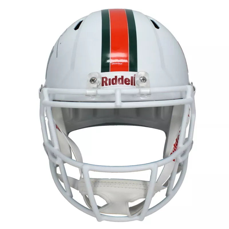 Ray Lewis Autographed Miami Hurricanes Speed Full Size Helmet Beckett Witnessed