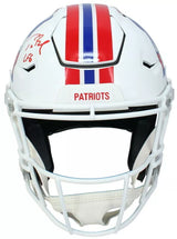 Tom Brady Autographed/Inscribed "LFG" New England Patriots 1982-89 Throwback Speedflex Authentic Helmet LE 1/25