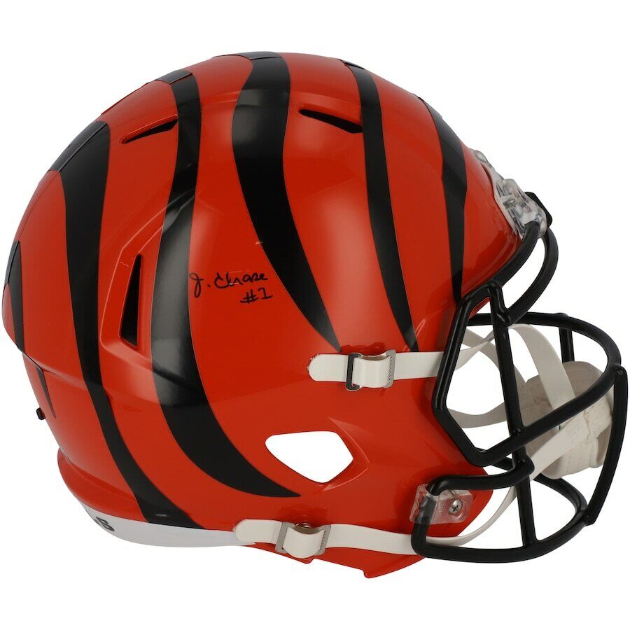 Ja'Marr Chase Autographed Cincinnati Bengals Speed Full Size Helmet Fanatics