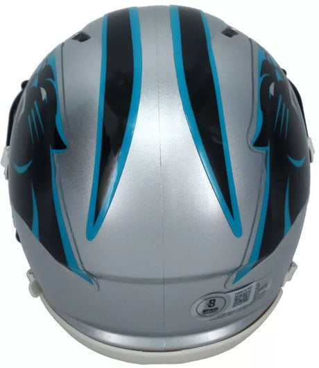 Julius Peppers Autographed Carolina Panthers Speed Mini Helmet Beckett Witnessed