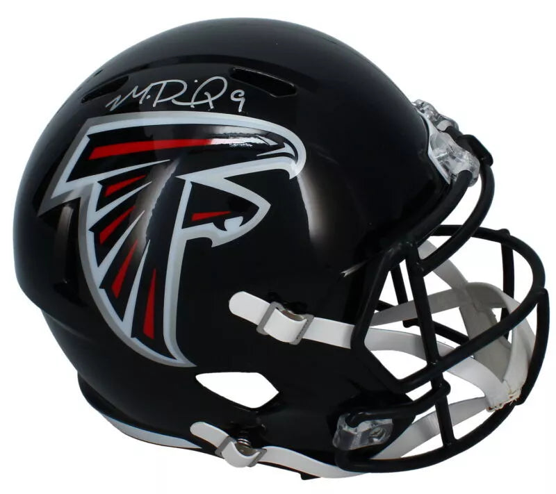 Michael Penix Jr. Autographed Atlanta Falcons 2003-19 Throwback Speed Full Size Helmet Beckett Witnessed