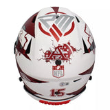 Patrick Mahomes Autographed/Inscribed "SB LIV MVP" Kansas City Chiefs FSM Custom Painted Ripped Speedflex Authentic Helmet Beckett Witnessed