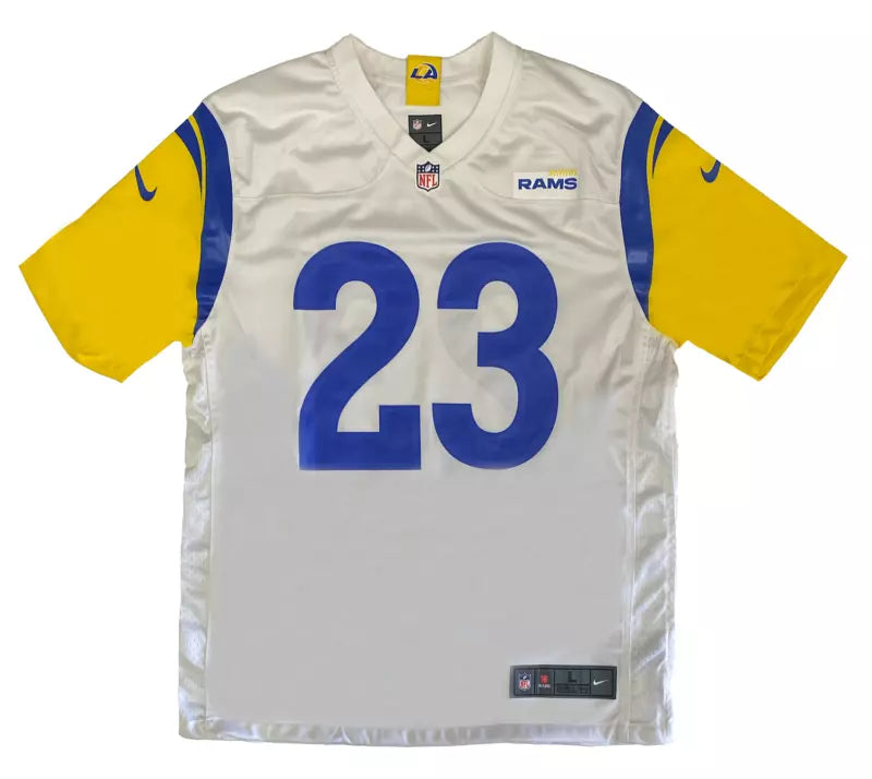 Kyren Williams Autographed Los Angeles Rams White Nike Game Jersey Beckett Witnessed