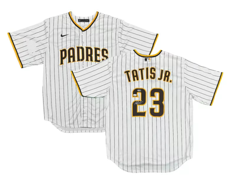 Fernando Tatis Autographed San Diego Padres White Pinstripe Nike Jersey JSA/USA Sports Marketing Dual Authenticated