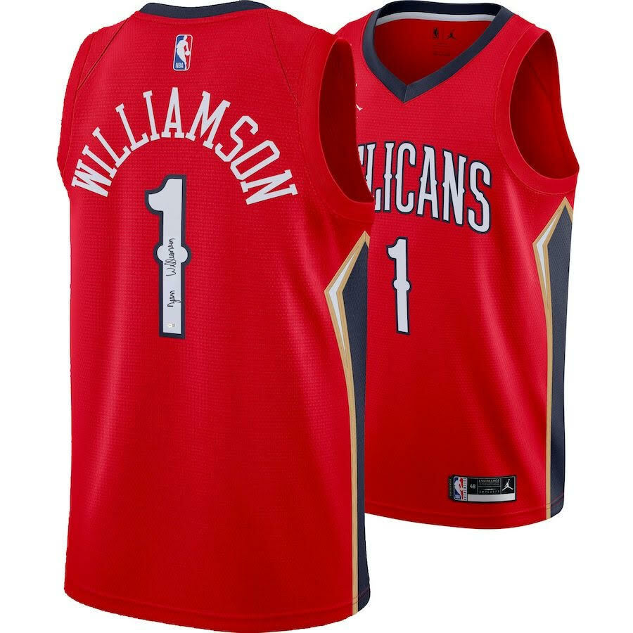 ZION WILLIAMSON Signed New Orleans Pelicans Red Swingman Jersey FANATICS