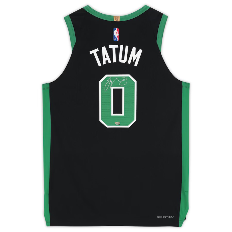 Jayson Tatum Autographed Boston Celtics Black Jordan Brand 2022-23 NBA 75th Anniversary Diamond Edition Authentic Jersey Fanatics