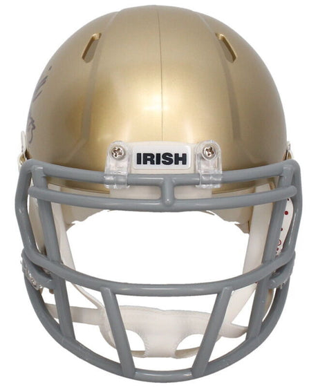 Kyren Williams (Black Ink) Autographed Notre Dame Fighting Irish Speed Mini Helmet Beckett Witnessed