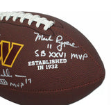 Joe Theisman/Doug Williams/Mark Rypien Triple-Inscribed Washington Commanders Wilson Super Grip Logo Football Beckett Witnessed