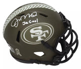 Joe Montana Autographed/Inscribed "Joe Cool" San Francisco 49ers 2022 Salute to Service Speed Mini Helmet Fanatics LE 1/24