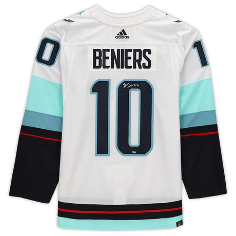 MATT BENIERS Autographed Seattle Kraken White Adidas Jersey FANATICS