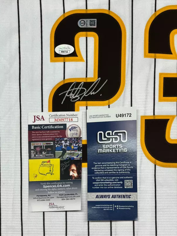 Fernando Tatis Autographed San Diego Padres White Pinstripe Nike Jersey JSA/USA Sports Marketing Dual Authenticated