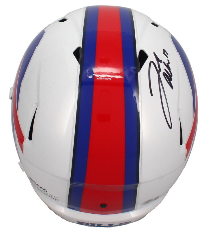 Josh Allen Autographed (Black Ink) Buffalo Bills Speed Full Size Helmet Beckett Witnessed