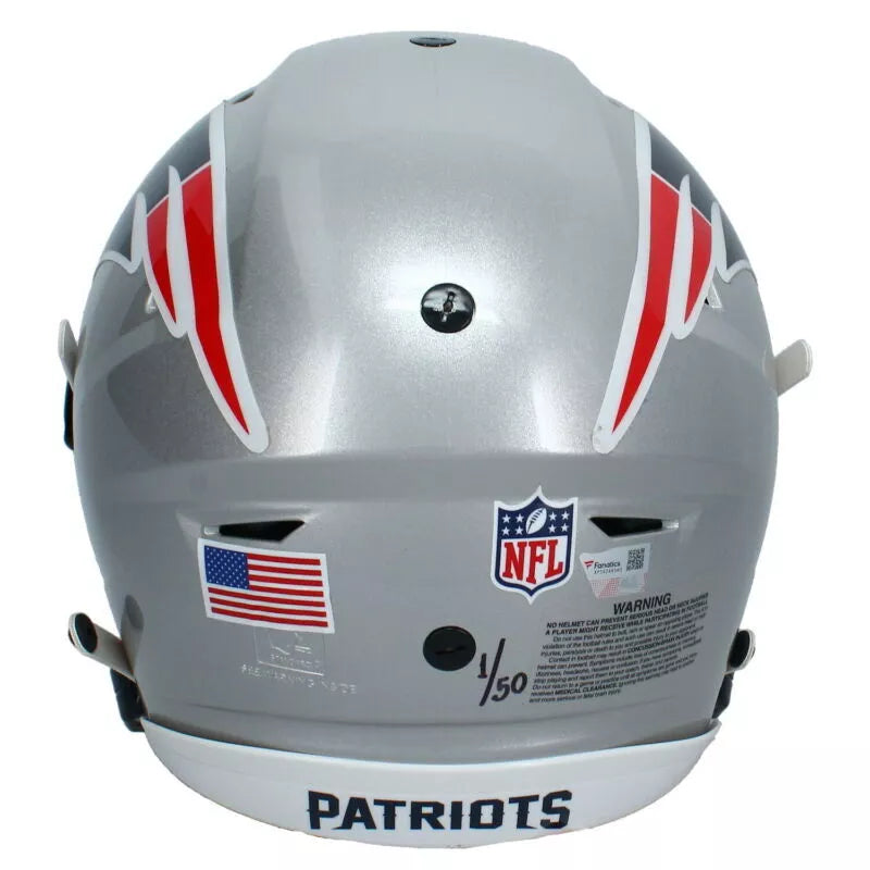 Tom Brady Autographed/Inscribed "NFL DRAFT 199TH PICK" New England Patriots Speedflex Authentic Helmet LE 1/50 Fanatics