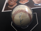 Duke Snider, Mickey Mantle & Willie Mays Triple Autographed Photo & Baseball Display PSA/DNA